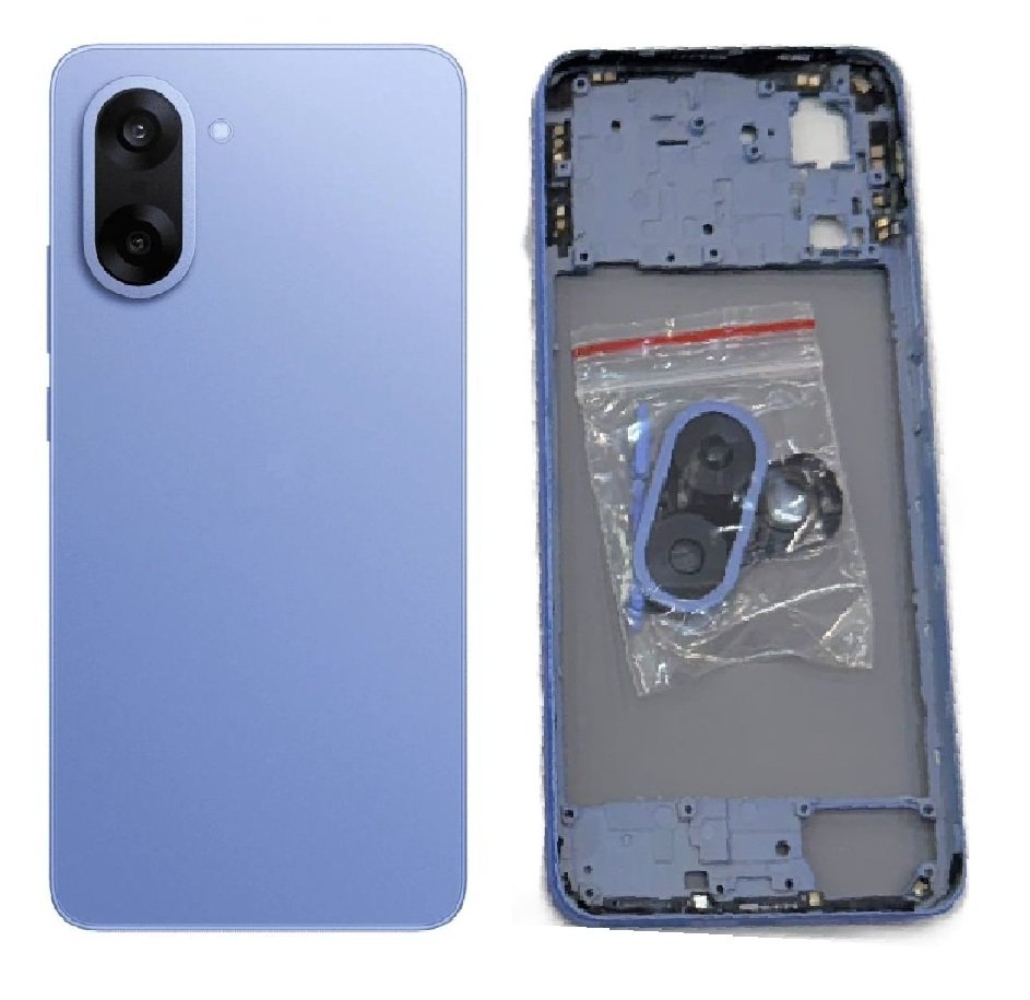 Compatible Replacement OnePlus Nord CE5 5G Full Body Housing Replacement Back Frame Middle Chassis with Side Keys – Black, White & Blue Color: BLUE